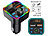 auvisio Kfz-FM-Transmitter mit Bluetooth 5, Freisprecher, MP3, 2 USB-Ladeports auvisio
