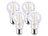 Luminea 4er-Set LED-Filament-Lampe E27 7,2W (ersetzt 60W) 806lm tageslichtweiß Luminea LED-Filament-Tropfen E27 (tageslichtweiß)