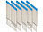 Kugelschreibermine: PEARL 50er-Set Kugelschreiber-Minen, blau, Stärke B