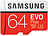 Samsung microSDXC 64 GB EVO Plus mit SD-Adapter, Class 10 / U3 Samsung microSD-Speicherkarte UHS U3