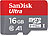 SanDisk Ultra microSDHC, 16 GB, 98 MB/s, Class 10, U1, A1, mit Adapter SanDisk microSD-Speicherkarten UHS U1