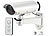 VisorTech Überwachungskamera-Attrappe, Bewegungsmelder, Alarm-Funktion, 85 dB VisorTech Kamera-Attrappen