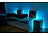 Luminea WLAN-LED-Streifen, RGBW, 2 m, Amazon Alexa & Google Assistant komp. Luminea WLAN-LED-Streifen-Sets in RGBW