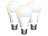 Luminea Home Control 3er-Set WLAN-LED-Lampen, E27, 806lm, für Alexa & Google Assistant, CCT Luminea Home Control 