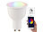 Luminea Home Control WLAN-LED-Lampe, komp. mit Amazon Alexa & Google Assistant, GU10, RGB+W Luminea Home Control WLAN-LED-Lampen GU10 RGBW