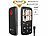 simvalley communications 5-Tasten-Senioren- & Kinder-Handy mit Garantruf Premium, LED und Radio simvalley communications Notruf-Handys