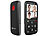 simvalley MOBILE 5-Tasten-Senioren- & Kinder-Handy mit Garantruf Premium, LED und Radio simvalley MOBILE Notruf-Handys