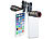 Somikon Smartphone-Vorsatz-Tele-Objektiv mit 8-fach optischer Vergrößerung Somikon Vorsatz-Tele-Objektive