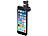 Somikon 3in1-Premium-Vorsatz-Linsen-Set mit Super-Weitwinkel, Makro, Fischauge Somikon Vorsatz-Linsen-Sets für Smartphones