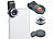 Somikon Mikroskop-Vorsatzlinse CVL-30 für Smartphones, 30-fache Vergrößerung Somikon Makro-Vorsatzlinsen für Smartphones & Tablet-PCs