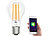 Luminea Home Control LED-Filament-Lampe, komp. zu Amazon Alexa / GA, 2700 K 2er-Set Luminea Home Control WLAN-LED-Filament-Lampe E27 weiß