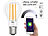 Luminea Home Control LED-Filament-Lampe, komp. zu Amazon Alexa / GA, 2700 K 4er-Set Luminea Home Control WLAN-LED-Filament-Lampe E27 weiß