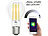 Luminea Home Control LED-Filament-Lampe, komp. zu Amazon Alexa / GA, 6500 K 4er-Set Luminea Home Control WLAN-LED-Filament-Lampe E27 weiß