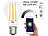 Luminea Home Control LED-Filament-Lampe, komp. zu Amazon Alexa / GA, 6500 K 4er-Set Luminea Home Control WLAN-LED-Filament-Lampe E27 weiß