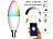 E14 Smart LED: Luminea Home Control WLAN-LED-Kerze, E14, RGB-CCT, 5,5 W (ersetzt 40 W), 470 lm, App