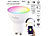 Luminea WLAN-LED-Spot mit schwenkbarer Alu-Wand- & Deckenhalterung, schwarz Luminea WLAN-LED-Lampen GU10 RGBW