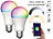 Luminea Home Control 2er-Set WLAN-LED-Lampen, für Amazon Alexa, GA, E27, RGBW, 15 W Luminea Home Control WLAN-LED-Lampen E27 RGBW