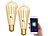 Luminea Home Control 2er-Set LED-Filament-Lampen, komp. zu Amazon Alexa & Google, 2200 K Luminea Home Control WLAN-LED-Filament-Lampe E27 weiß