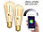 Luminea Home Control 2er-Set LED-Filament-Lampen, komp. zu Amazon Alexa & Google, 2200 K Luminea Home Control WLAN-LED-Filament-Lampe E27 weiß