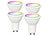 Luminea Home Control 4er-Set WLAN-LED-Spots, GU10, RGB-CCT; 4,5 Watt, F, 350 lm, 100°, App Luminea Home Control WLAN-LED-Lampen GU10 RGBW