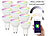Luminea Home Control 10er-Set WLAN-LED-Spots, GU10, RGB-CCT, 4,5 Watt, F; 350 lm, 100°, App Luminea Home Control WLAN-LED-Lampen GU10 RGBW