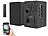 auvisio Aktives Stereo-Regallautsprecher-Set, Holz-Gehäuse, Bluetooth 5, 120 W auvisio Aktive Stereo-Regallautsprecher-Set mit Bluetooth und USB-Ladeports