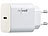 Callstel 3in1-Ladepad, Qi- & MagSafe-kompatibel + 20 W USB-PD-Netzteil, 100 cm Callstel MagSafe- & Qi-kompatible 3in1-Schnellladekabel