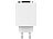 revolt Intelligentes 2-Port-USB-Netzteil, USB A & C, QC4.0+, PD 30 W, Display revolt USB-Wandnetzteile mit USB-A und USB-C, PD und QC