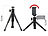 Somikon 2er-Set Mini-Dreibein-Stative aus Alu, Smartphone-Halterung, 15,5 cm Somikon Dreibein Kamera Stative