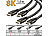 auvisio 2er-Set High-Speed-HDMI-2.1-Kabel bis 8K, 3D, HDR, eAR, 48 Gbit/s, 1 m auvisio 8K-HDMI-Kabel mit Netzwerkfunktion (HEC)