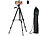 Somikon Teleskop-Stativ mit Smartphone-Halter & Bluetooth-Fernauslöser, 134 cm Somikon Dreibein-Kamera-Stative mit Smartphone-Halterung