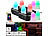 Lunartec 8er-Set wetterfeste LED-RGBWW-Kerzen mit Akku und Ladeschale, App Lunartec