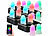 Lunartec 16er-Set wetterfeste LED-RGBWW-Kerzen mit Akku und Ladeschale, App Lunartec