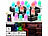 Lunartec 16er-Set wetterfeste LED-RGBWW-Kerzen mit Akku und Ladeschale, App Lunartec Akku-LED-Kerzen-Sets mit Ladestation