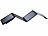 revolt 28-Watt-Solar-Ladegerät mit 2 USB-Anschlüssen (5V/4,8A), faltbar, IPX4 revolt Solarpanels faltbar