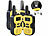 simvalley communications 4er-Set Walkie-Talkie-Funkgeräte, 8 Kanälen, 446 MHz, 2 km Reichweite simvalley communications Walkie-Talkies