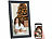Somikon WLAN-Bilderrahmen mit 25,7 cm / 10,1" IPS-Touchdisplay, App, schwarz Somikon Digitale Bilderrahmen mit WLAN und Apps