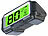 Lescars Funk-OBD2-Geschwindigkeitsmesser mit Solar-LCD-Display, 12 Volt Lescars Funk-OBD2-Geschwindigkeits-, Batteriespannungs- & Kühlmitteltemperatur-Anzeigen mit Solar