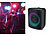 auvisio 2er-Set Outdoor-PA-Partyanlagen & -Bluetooth-Boomboxen, Lichteffekte auvisio