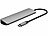Callstel 6in1-Dockingstation, 4K HDMI, USB-C, PD bis 100 W, 2x USB-A 3.2/2.0 Callstel 6in1-USB-C-Hubs mit PD