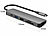 Callstel 6in1-Dockingstation, 4K HDMI, USB-C, PD bis 100 W, 2x USB-A 3.2/2.0 Callstel 6in1-USB-C-Hubs mit PD