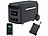 revolt Trolley-Powerstation, 2,56 kWh/50 Ah, 3.000 W, mit 2x 240-W-Solarpanel revolt