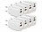 revolt 8er-Set 2-Port-USB-Netzteile, USB-A & USB-C, 4x 10 Watt, 4x 17 Watt revolt Mini-Netzteile, Multiport, USB-A & USB-C, 230V