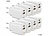 revolt 8er-Set 2-Port-USB-Netzteile, USB-A & USB-C, 4x 10 Watt, 4x 17 Watt revolt Mini-Netzteile, Multiport, USB-A & USB-C, 230V