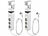 revolt 2er-Set 3-fach-Tischsteckdose mit Schraubklemme, 2x USB-C, 1x USB-A revolt Steckdosen mit Schraubbefestigung, PD, QuickCharge