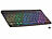 GeneralKeys Kompakte Multi-Device-Akku-Funktastatur Bluetooth, LED 7 Color ,QWERTZ GeneralKeys Ultraflache, beleuchtete Funk- & Bluetooth Tastatur