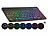 GeneralKeys Kompakte Multi-Device-Akku-Funktastatur Bluetooth, LED 7 Color ,QWERTZ GeneralKeys Ultraflache, beleuchtete Funk- & Bluetooth Tastatur