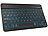 GeneralKeys Kompakte Multi-Device-Akku-Funktastatur Bluetooth, LED 7 Color ,QWERTZ GeneralKeys Ultraflache, beleuchtete Funk- & Bluetooth Tastatur