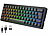 GeneralKeys Mechanische 60-%-Funk-Tastatur mit RGB-Beleuchtung, QWERTZ, Akku GeneralKeys Ultra-kompakte Gaming/Office-Tastaturen mit RGB-Beleuchtung und Anti-Ghosting
