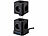 revolt 13in1-Steckdosen-Turm, 9 Steckdosen, 3x USB-A, USB-C, PD 20 W, schwarz revolt Steckdosen-Türme mit USB-A und USB-C mit Power Delivery